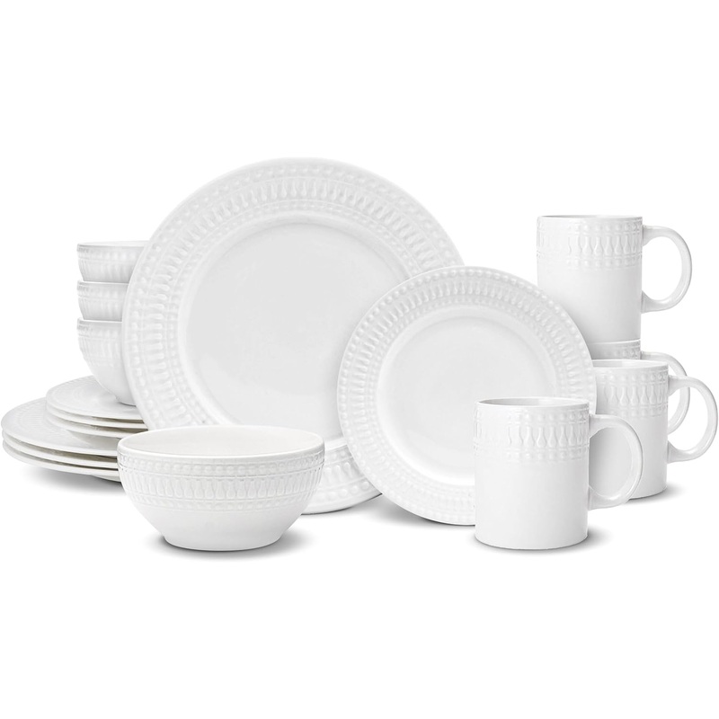 Pfaltzgraff Cassandra 16-Piece Porcelain Dinnerware Set, Service For 4