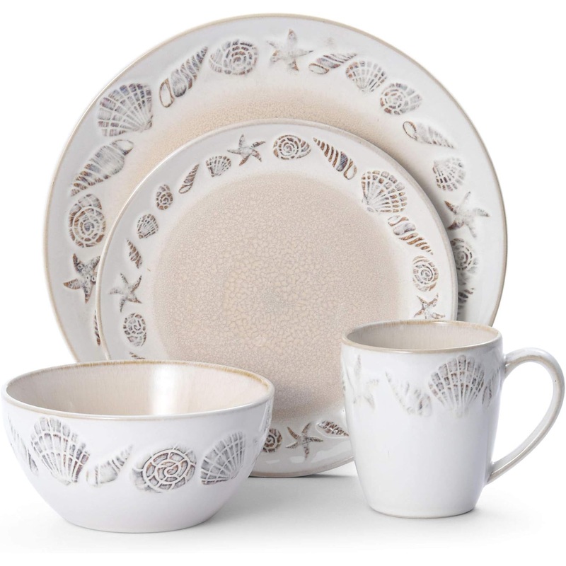 Pfaltzgraff Panama 16-Piece Dinnerware Set, Beige