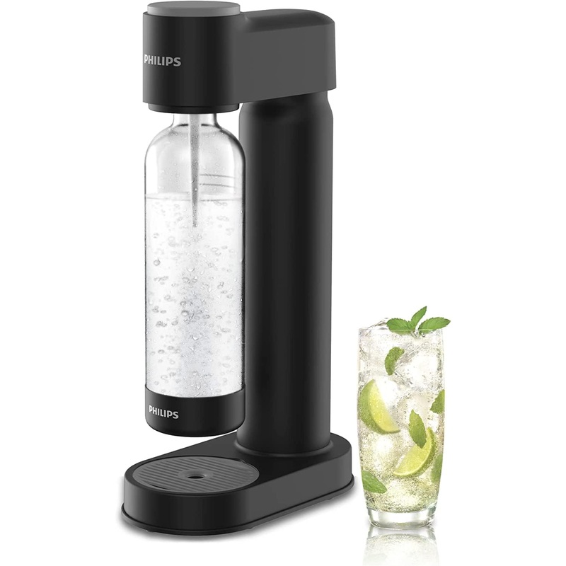 PHILIPS Sparkling Water Maker Soda Maker Soda Streaming Machine for Carbonating with 1L Carbonating Bottle, Seltzer Fizzy Water Maker, Compatible with Any Screw-in 60L CO2 Carbonator(NOT Included)
