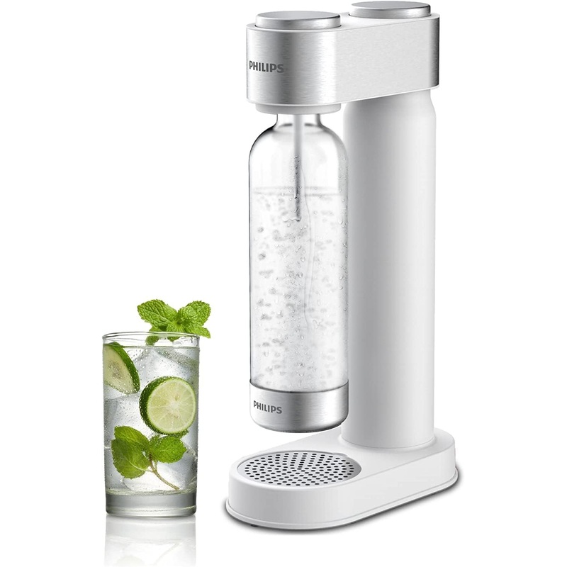 Philips Stainless Sparkling Water Maker Soda Maker Machine for Home Carbonating with BPA free PET 1L Carbonating Bottle, Compatible with Any Screw-in 60L CO2 Exchange Carbonator(NOT Included), Black