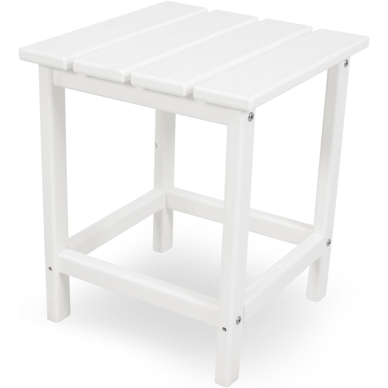 POLYWOOD ECT18WH Long Island 18 Side Table, White