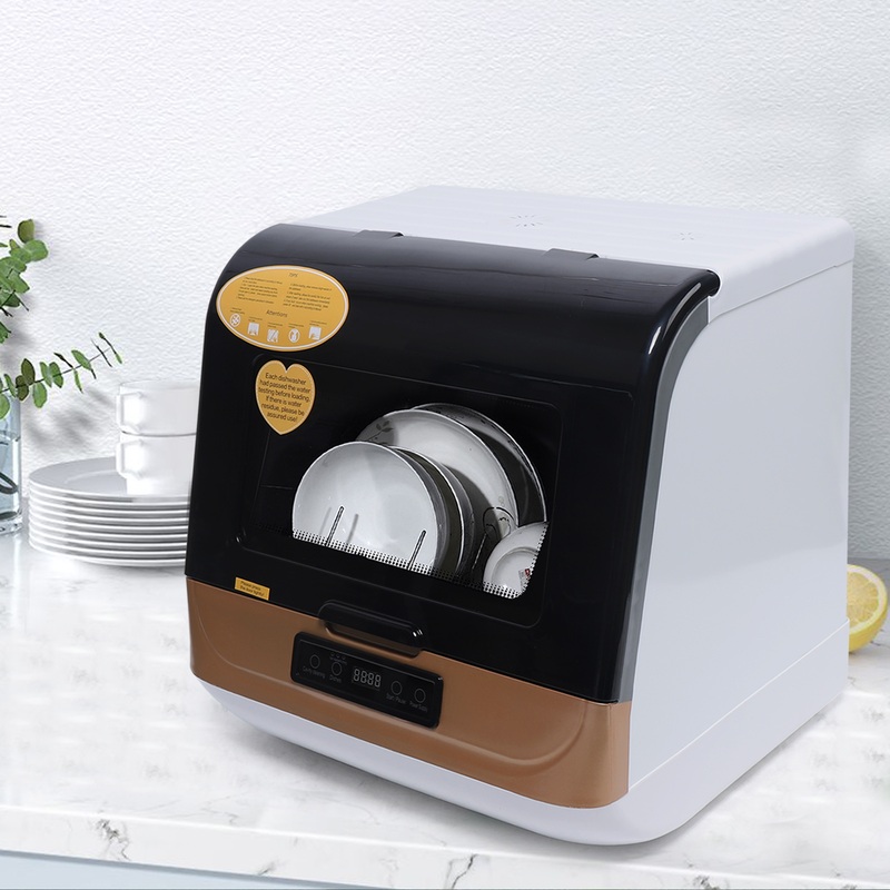Portable Countertop Dishwasher W/Steam& Air-dry Function, 4 Washing Programs, 360 Streak-free Deep Cleaning for Home Apartments& Rvs (12-20pc Once)
