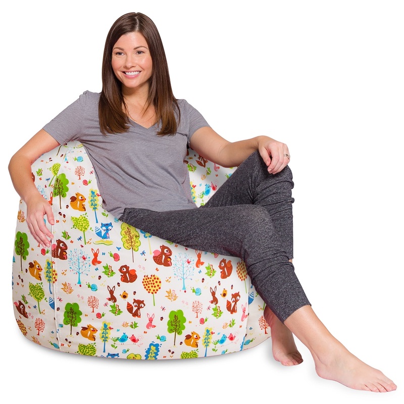 Posh Creations Bean Bag Chair, Soft Lounger, Kids, 4 ft, Purple