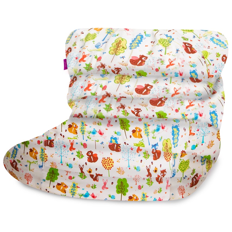 Posh Creations Laguna Lounger Bean Bag Chair, Kids, 3 ft, Canvas Forest Critters