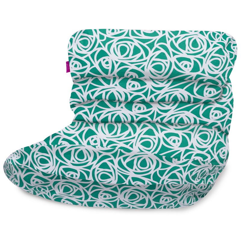 Posh Creations Laguna Lounger Bean Bag Chair, Kids, 3 ft, Canvas Roses Mint