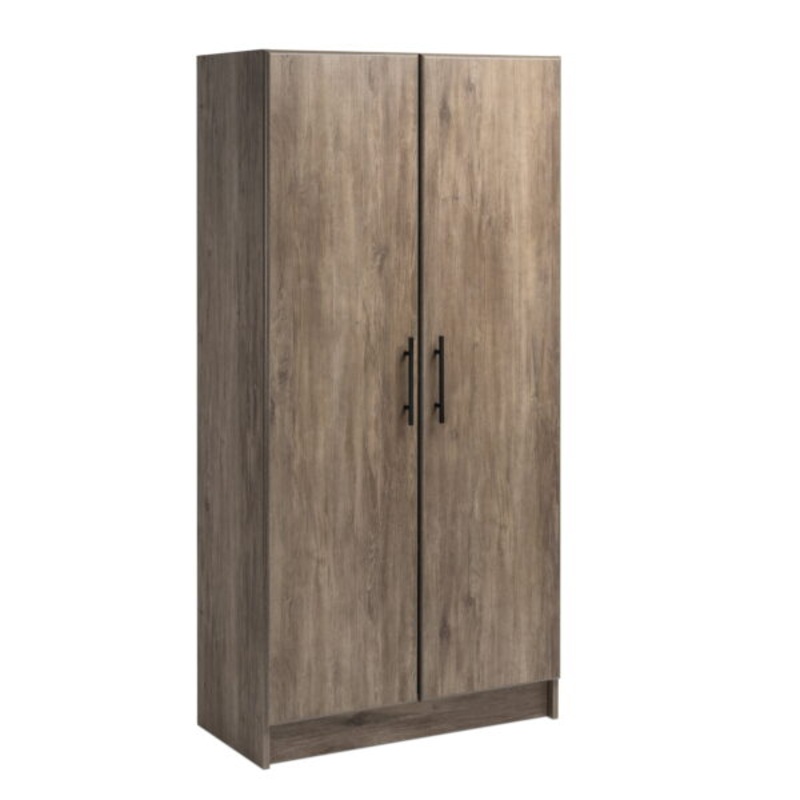 Prepac Elite 2-Door Freestanding Storage Cabinet, 16 D x 32 W x 65 H, Drifted Gray