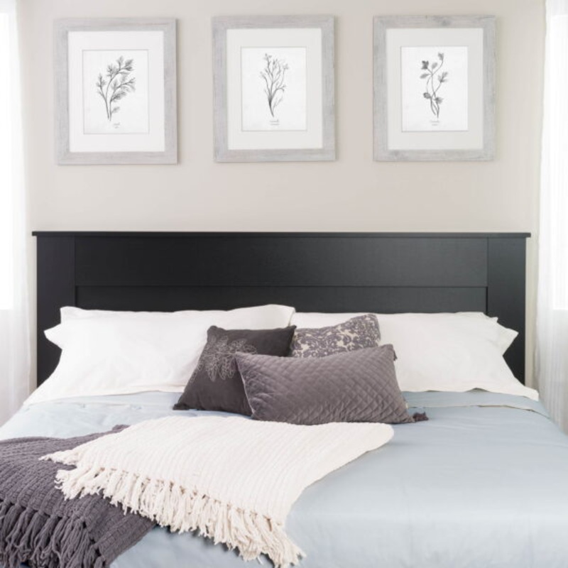 Prepac Select Black King Flat Panel Headboard