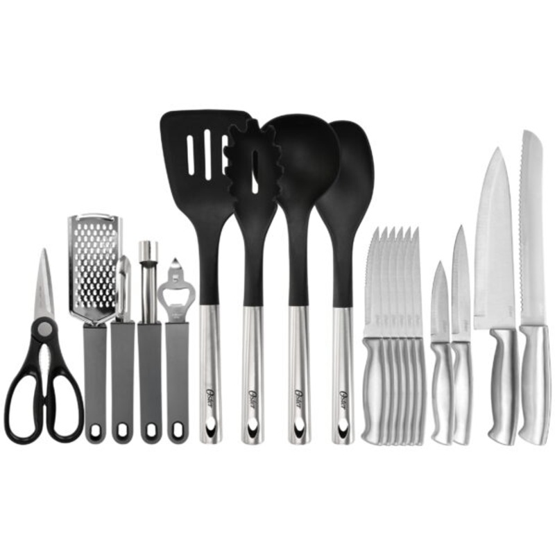 Oster 19 Piece Nylon and Stainless Steel Kitchen Tool and Utensil Set