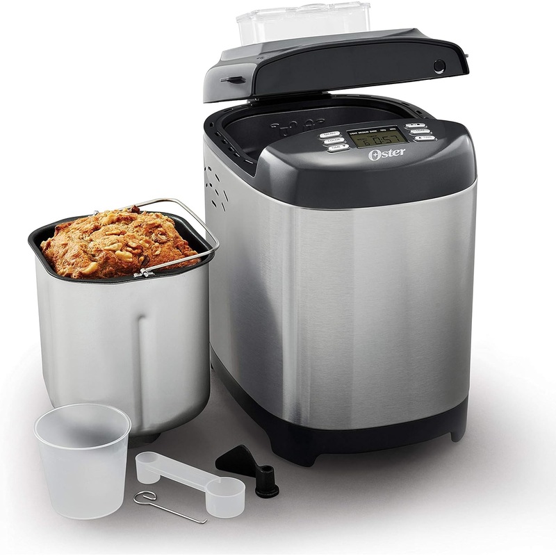 Oster Bread Maker with ExpressBake | 2 Pound Capacity,Grey