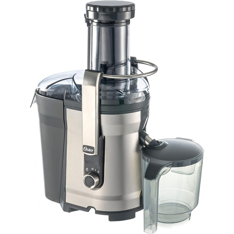 Oster Easy-to-Clean Professional Juicer, Stainless Steel Juice Extractor, Auto-Clean Technology, XL Capacity, Gray