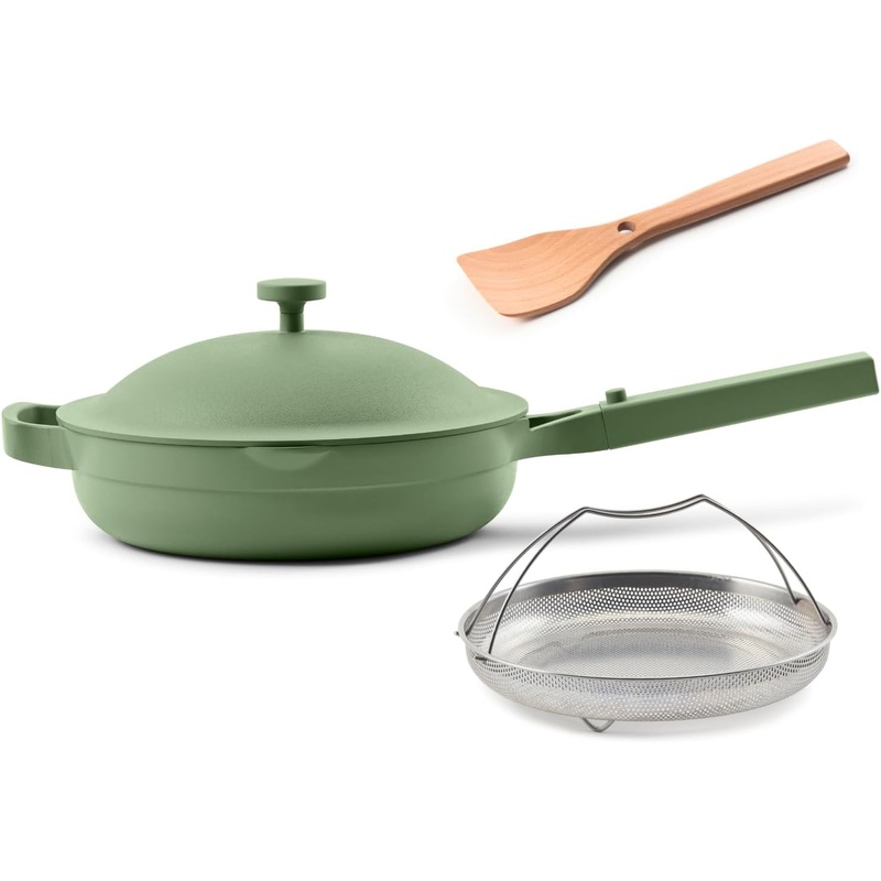 Our Place 10.5-Inch Ceramic Nonstick Skillet Pan, Toxin-Free with Stainless Steel Handle, Oven Safe  Sage