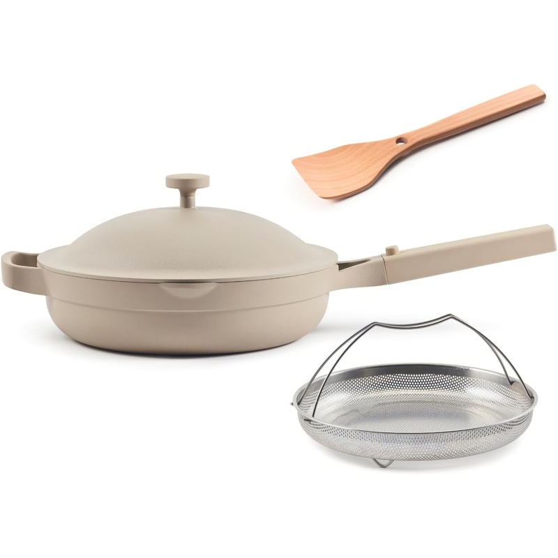 Our Place Always Pan 2.0-10.5-Inch Nonstick, Toxin-Free Ceramic Cookware | Versatile Frying Pan, Skillet, Saute Pan | Stainless Steel Handle | Oven Safe | Lightweight Aluminum Body | Char