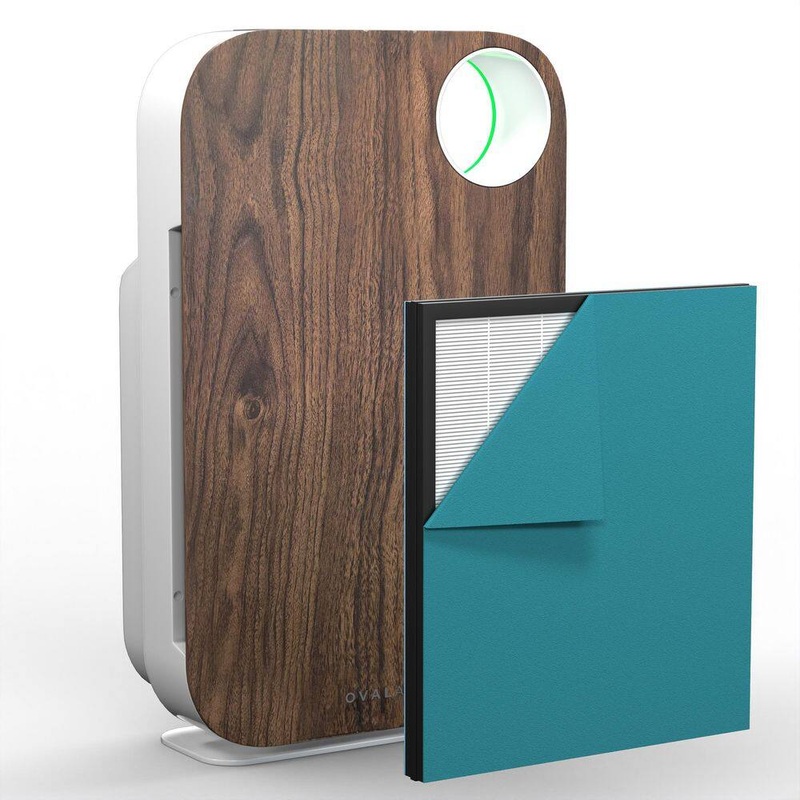OVAL AIR AIR1000D 3-Stage 5-in-1 Air Purifier for Rooms Upto 600 sq. ft. Reduces Allergies, Asthma, Pets, Odor, Smoke, Dark Wood