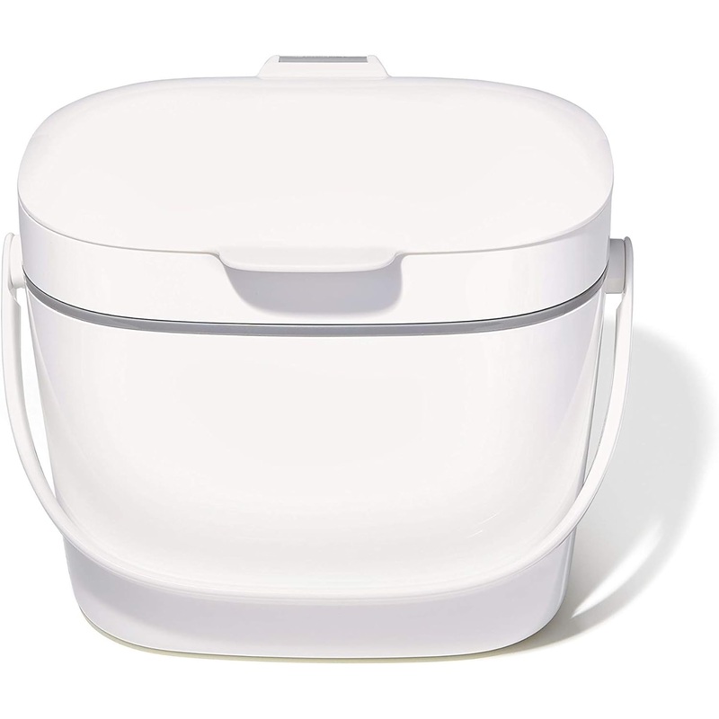 OXO Good Grips EASY-CLEAN COMPOST BIN  WHITE  1.75 GAL/6.62 L