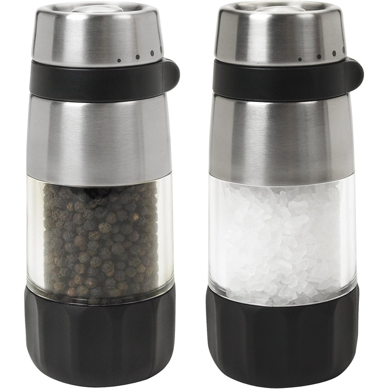 OXO Good Grips Salt and Pepper Grinder Set, Stainless Steel