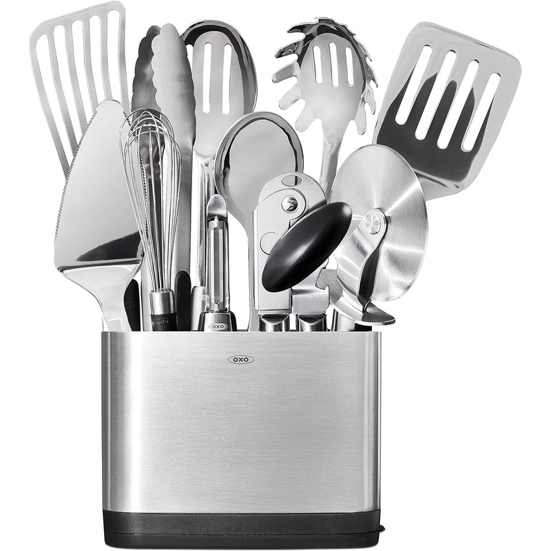 OXO Steel Piece Utensil Set, 15 PC, Stainless Steel