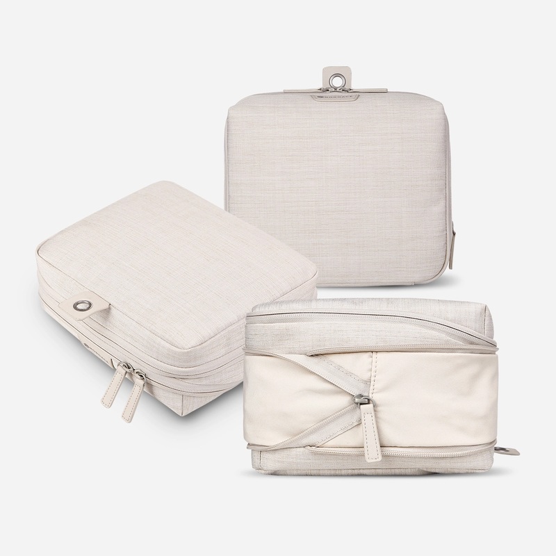 Pack-It-All Bundle: 2x Packing Cubes & 1x Wash Pouch, Beige