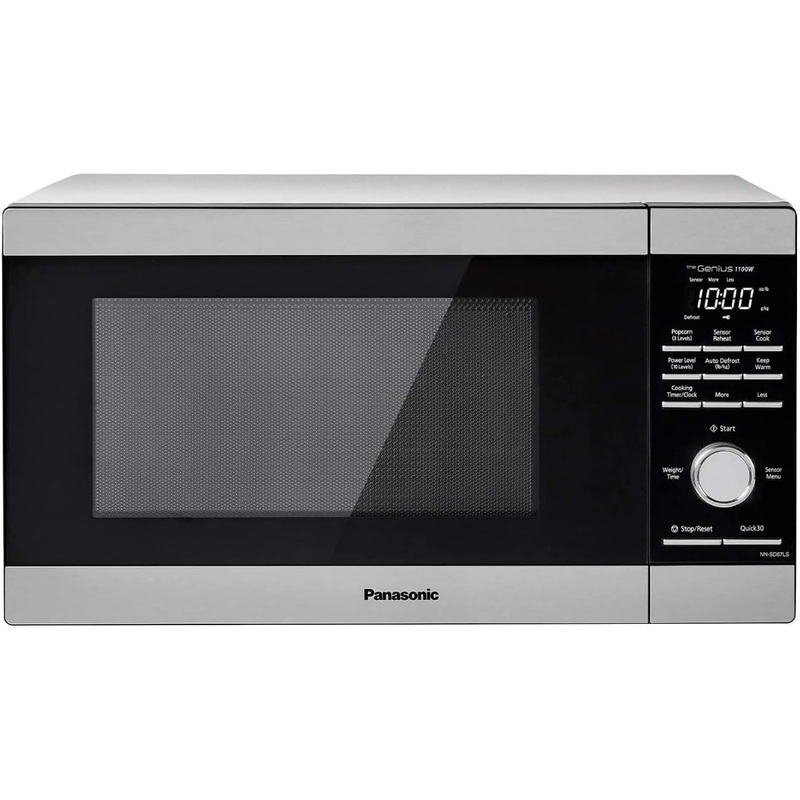 Panasonic NN-SD67LS 1100W with Genius Sensor Cook and Auto Defrost Countertop Microwave Oven, 1.3 cu ft, Stainless Steel
