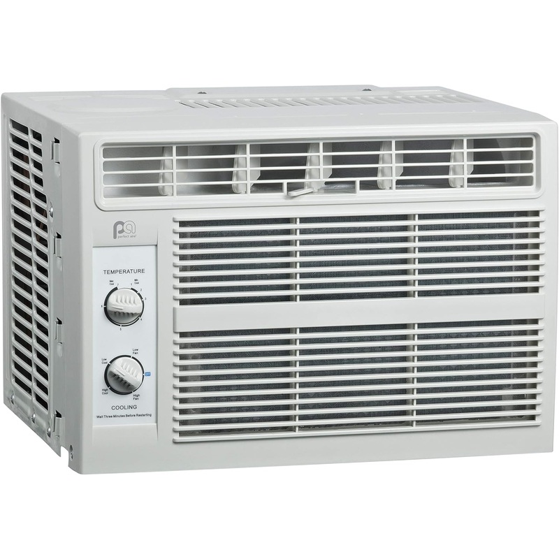 Perfect Aire 5PMC5000 5,000 BTU 115-Volt Window Air Conditioner with Mechanical Controls, Installation Kit, Washable Filter, 150 sq. ft., White
