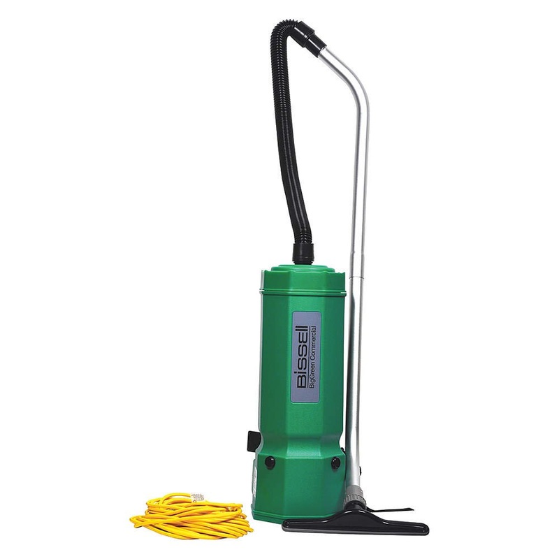 Bissell BigGreen Commercial BG1001 High Filtration Backpack Vacuum, 1375W, 25.5 Height, 10 qt Capacity, Green