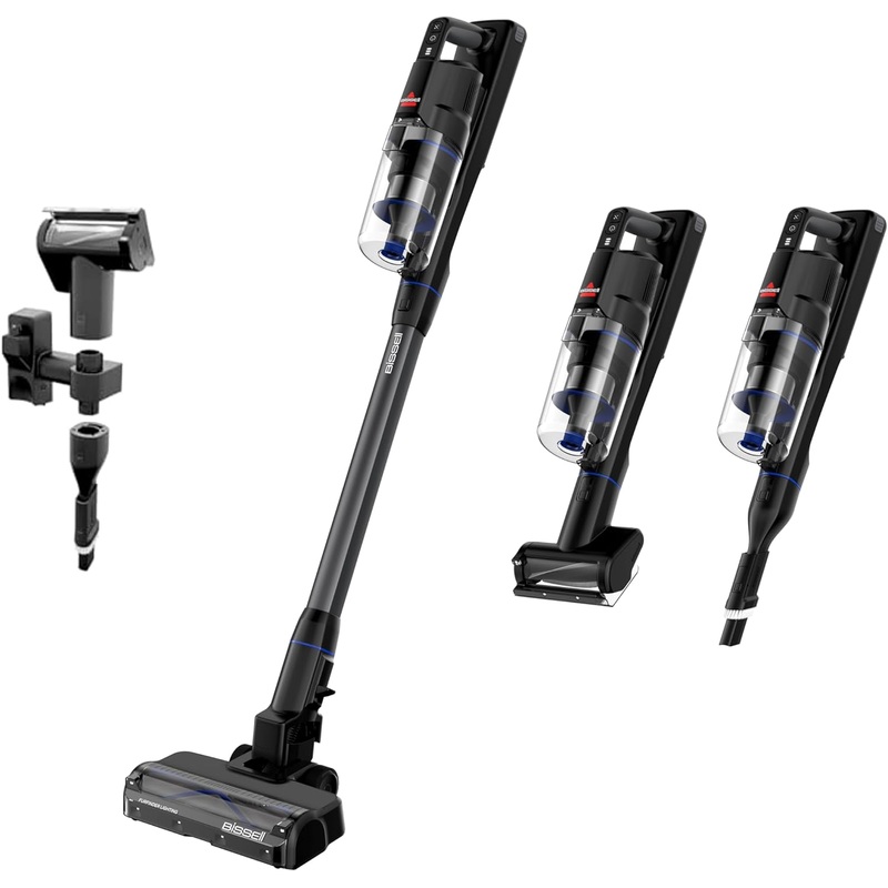 Bissell PowerClean FurGuard 280W Self-Standing Cordless Vacuum w/Self-Cleaning Brush Roll, Strong Suction, Removeable Battery, Wall Mount, Upholstery Tool & Bright Headlights