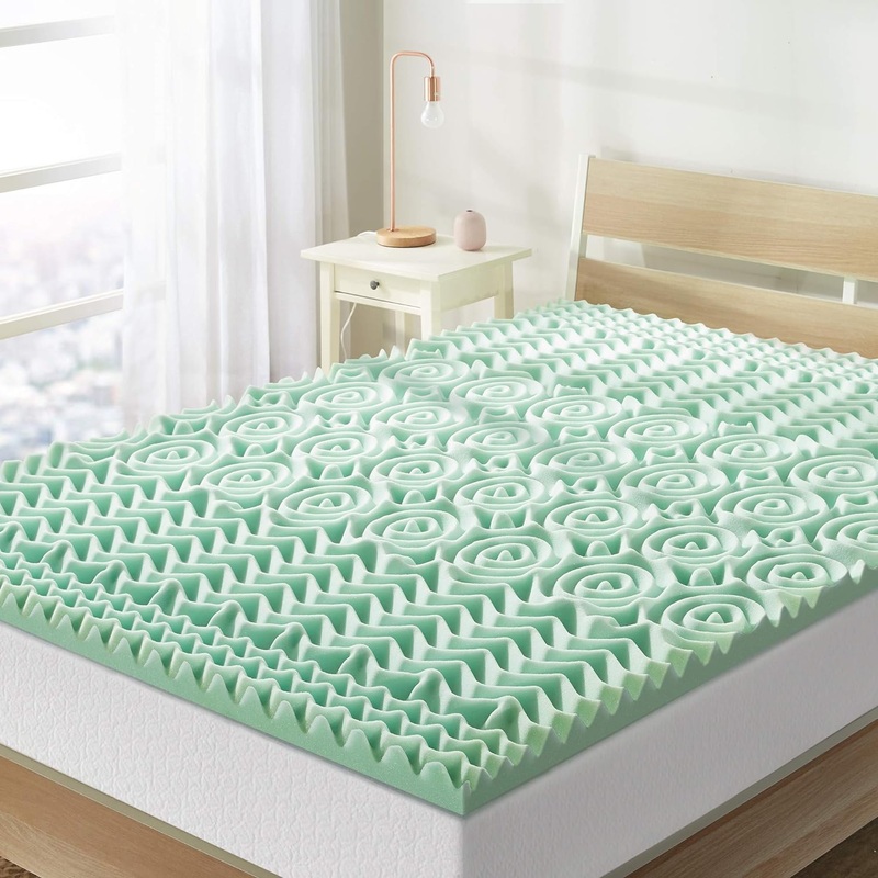 Best Price Mattress Queen Mattress Topper  1.5 Inch 5-Zone Memory Foam Bed Topper Aloe Infused Cooling Mattress Pad, Queen Size
