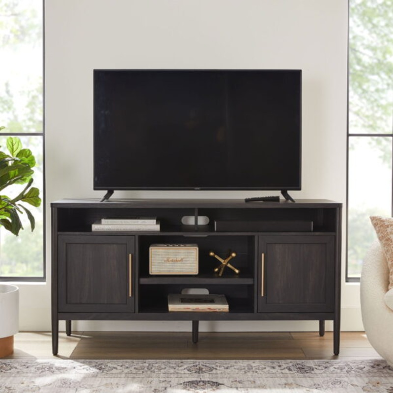 Better Homes & Gardens Oaklee TV Stand for TVs up to 70, Charcoal finish