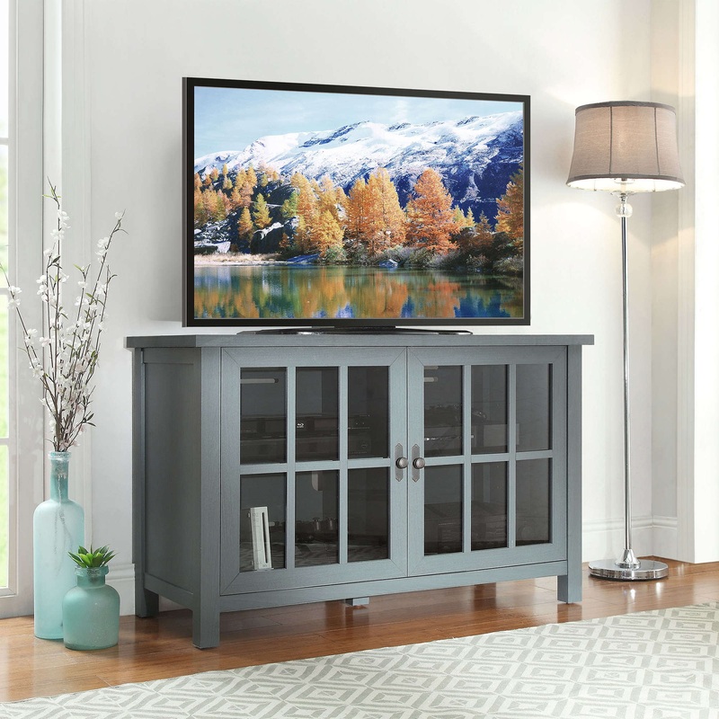 Better Homes & Gardens Oxford Square TV Stand for TVs up to 55, Antique Blue