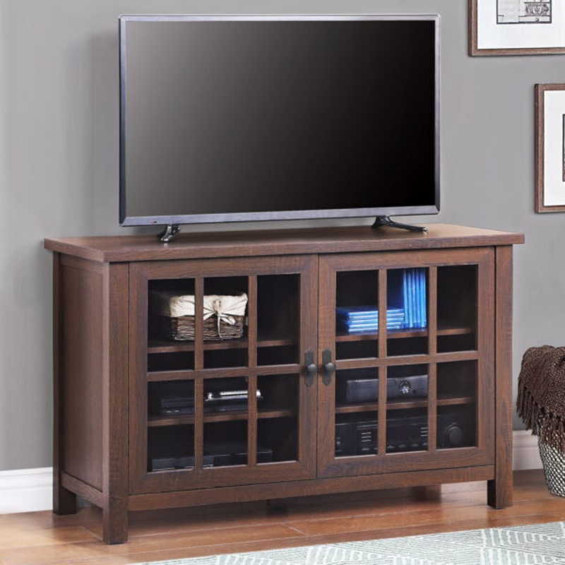 Better Homes & Gardens Oxford Square TV Stand for TVs up to 55, Dark Brown