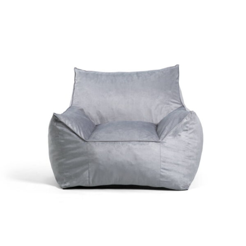 Big Joe Imperial Lounger Bean Bag Chair, Plush 4ft, Gray