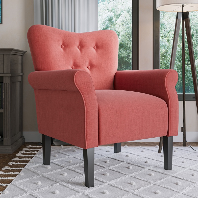 BELLEZE Accent Chair Armchair for Living Room  Allston (Brick)