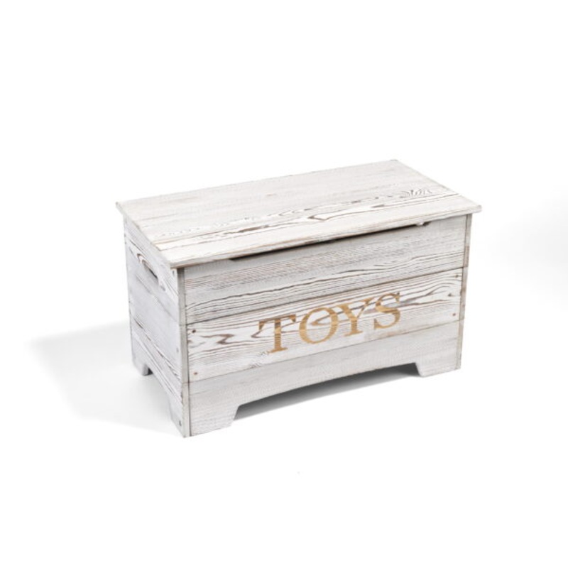 Badger Basket 24.6 Gallon Wood Toy Chests, Distressed White