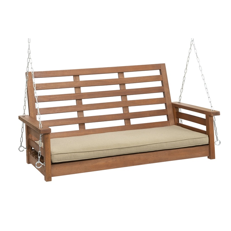 Barrington 4 Porch Swing with Oil Finish Seats 1-2 People with Olefin Cushion, 901289