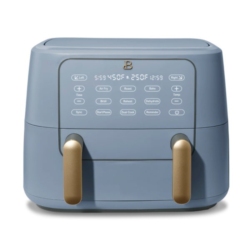 Beautiful 9QT TriZone Air Fryer, Cornflower Blue by Drew Barrymore