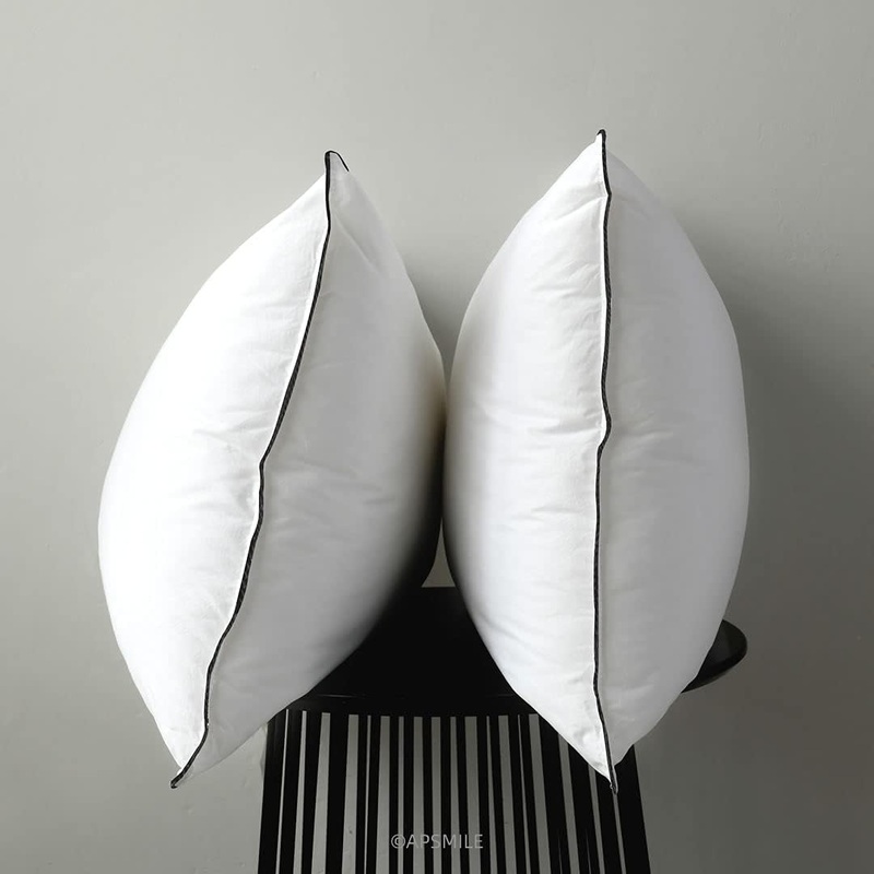 APSMILE Goose Feather Down Pillows -Set of 2 Soft Bed Pillows for Sleeping 100% Organic Cotton King Size Hotel-Quality Pillows Insert for Stomach/Back Sleepers