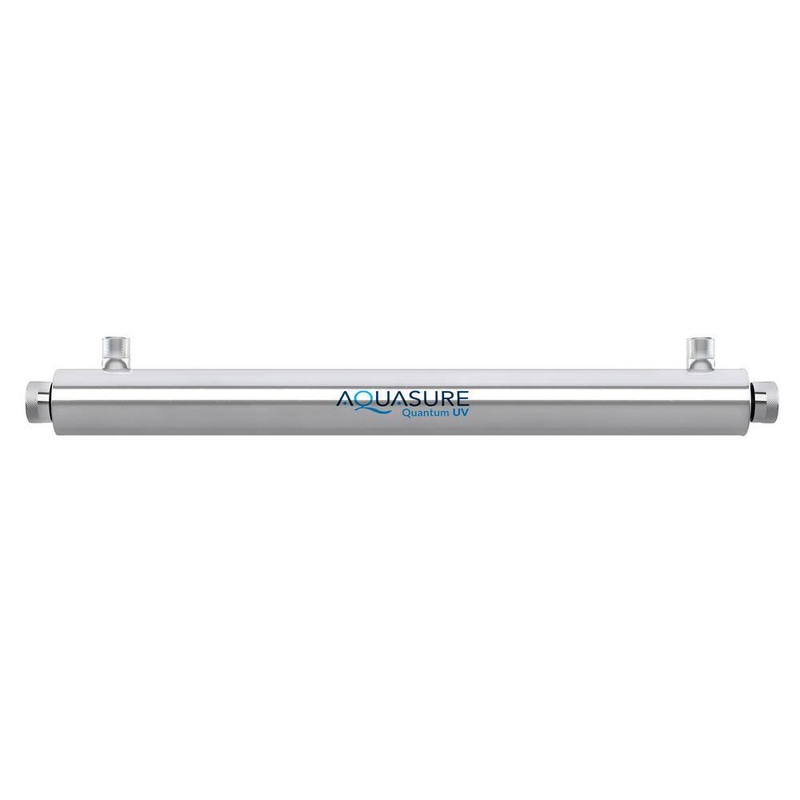 AQUASURE AS-UV8S Quantum Series 8 GPM Ultraviolet UV Light Water Filter System for Whole House Water Sterilization Disinfection