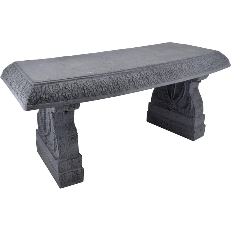Arcadia Garden Products BE02 Fiberclay Garden Bench-Gray, Grey