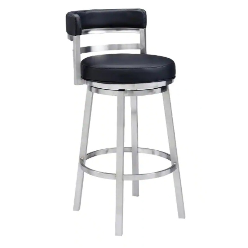 Armen Living Madrid Contemporary 26 in. Counter Height Bar Stool