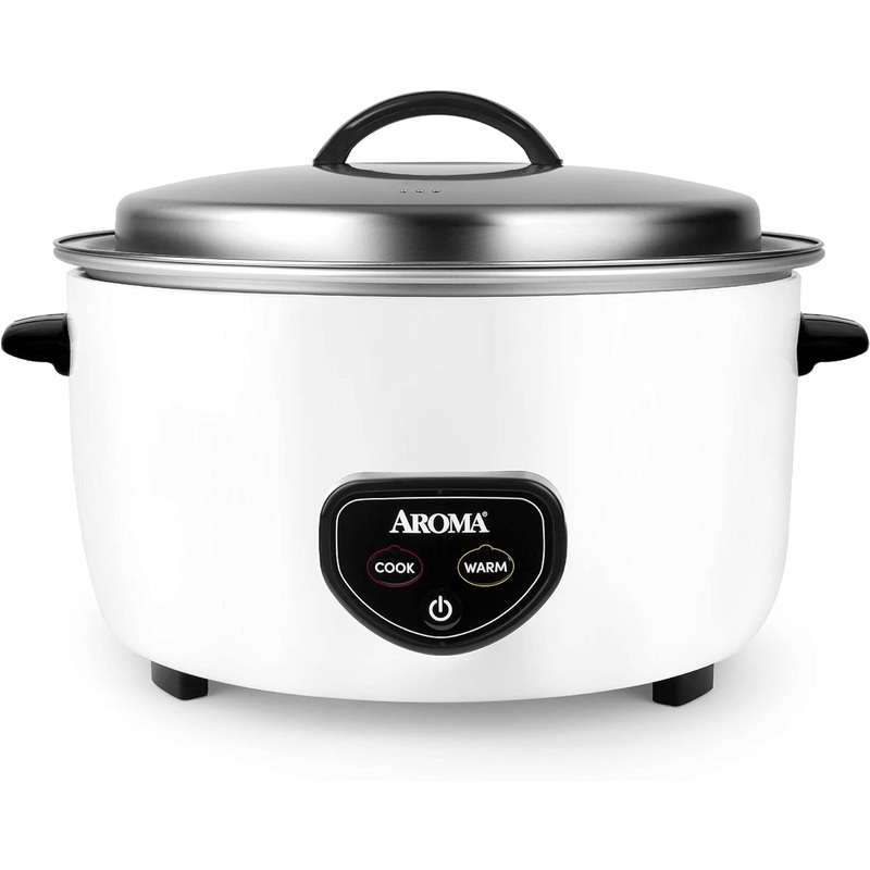 Aroma Housewares Commercial 60-Cup (Cooked) / 14Qt. Rice & Grain Cooker (ARC-1430E), White