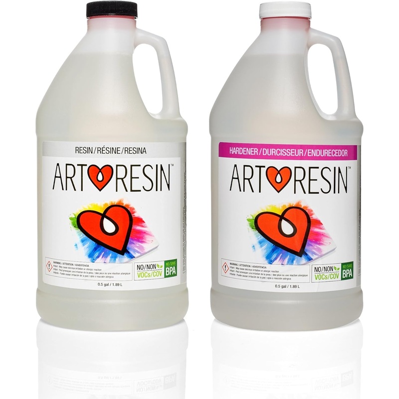 ArtResin  Epoxy Resin  Clear  Non-Toxic  1 gal (0.5 gal Resin + 0.5 gal Hardener) (3.78L)
