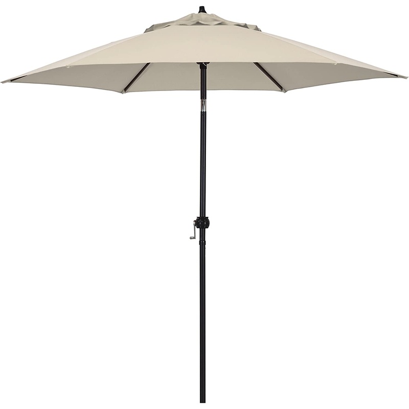 Astella  9-ft Solid Push-Button Tilt Market Patio Umbrella, Antique Beige