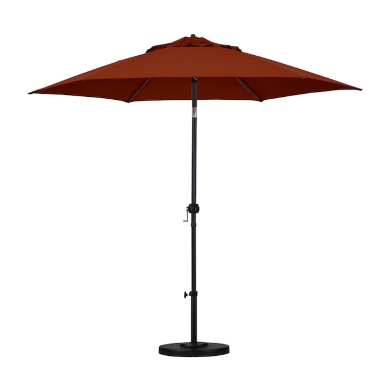 Astella  9-ft Solid Push-Button Tilt Market Patio Umbrella, Brick