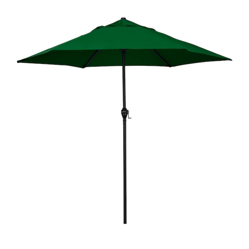 Astella  9-ft Solid Push-Button Tilt Market Patio Umbrella, Hunter Green