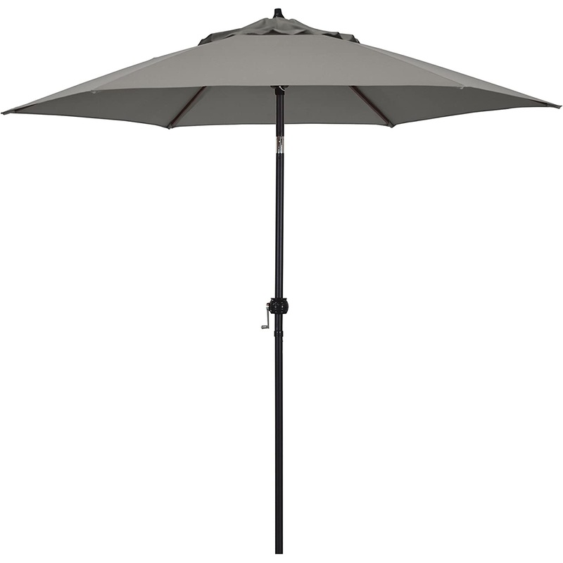Astella  9-ft Solid Push-Button Tilt Market Patio Umbrella, Taupe
