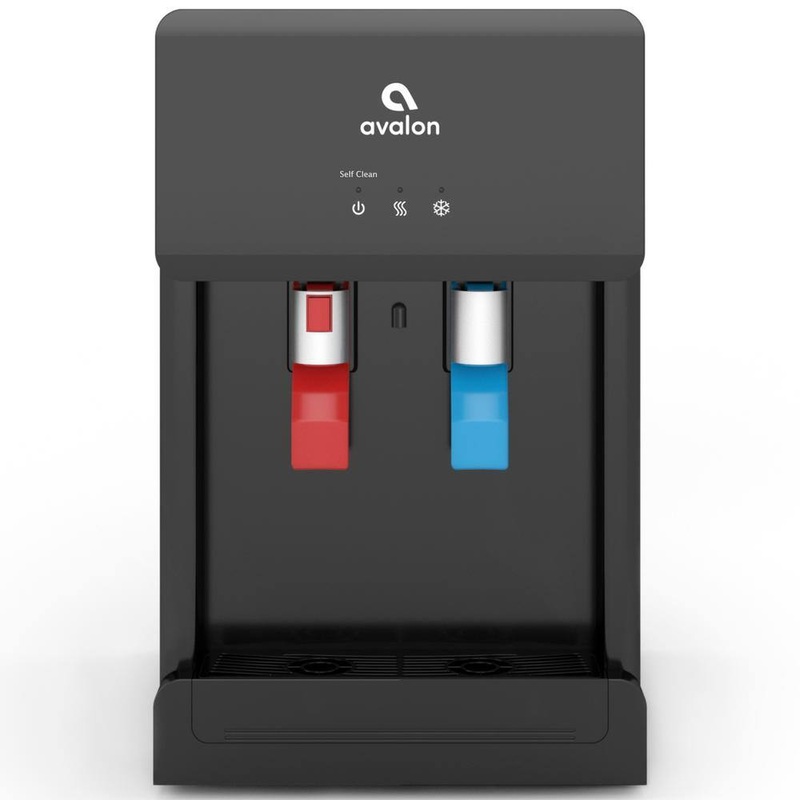 Avalon A8BOTTLELESSBLK Countertop Self Cleaning Touchless Bottle less Water Cooler Dispenser, Hot/Cold Water, NSF/UL/Energy Star, Black