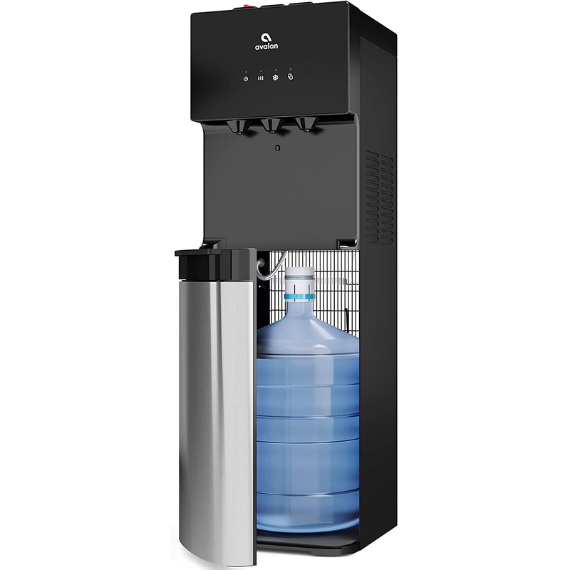 AvalonBottom-Loading Cold and Hot Water Cooler  3 Temperature Settings  Hot, Cold & Room Water, Durable Stainless Steel Construction, Anti-Microbial Coating- UL/Energy Star Approved