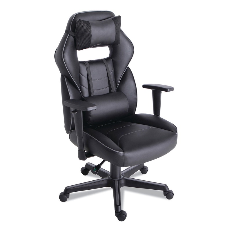Alera Racing Style Ergonomic Gaming Chair  Black/Gray