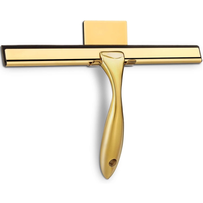 All-Purpose Shower Squeegee for Shower Doors, Bathroom, Window and Car Glass  Brass, Stainless Steel, 10 Inches