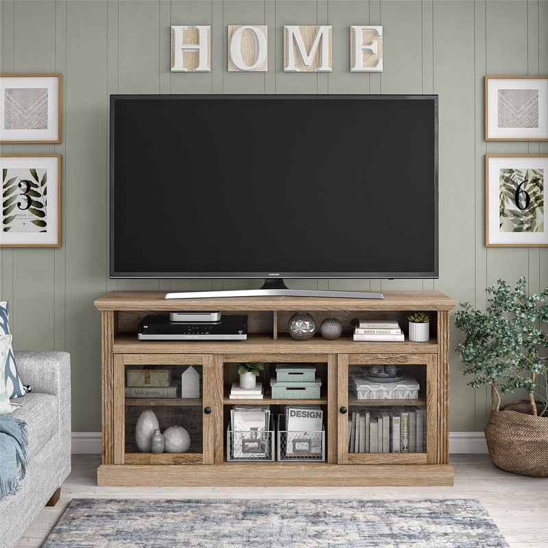 Ameriwood Home Chicago TV Stand for TVs up to 65, Natural