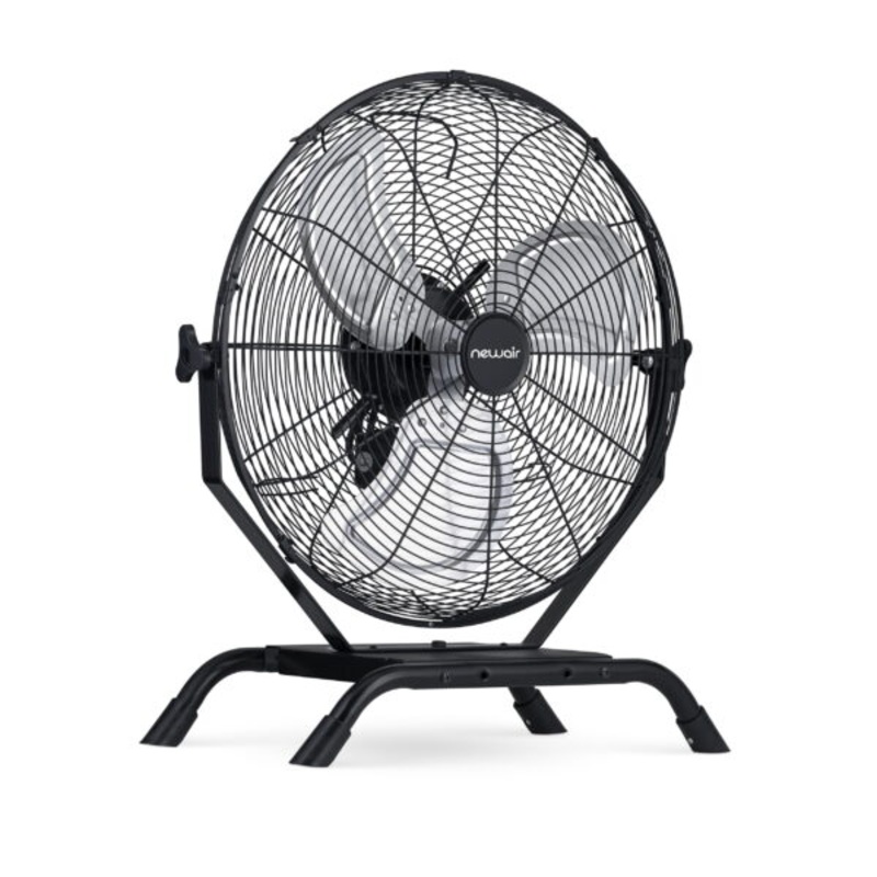 20 in. Outdoor Rated 2-In-1 High Velocity Floor or Wall Mounted Fan with 3 Fan Speeds and Adjustable Tilt Head  Black